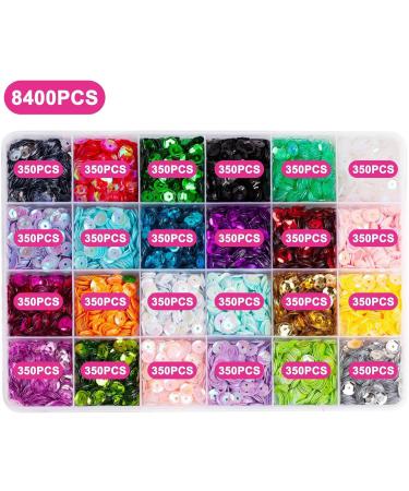 Harilla Nail Art Sequins Manicure Nail Glitter for Women Girls Sequins Beads 24 Grids Nail Decals for Nails Tools Jewelry Making - Buy Online on SooperMarket.com