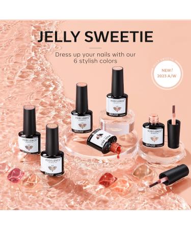 Modelones Gel Nail Polish 6 Colors Jelly Gel Polish Transparent Sheer Nude Neutral Nail Polish Soak Off UV Gel Nail Kit DIY Nail Art Salon Manicure Gifts for Women Girls Jelly Nude - Buy Online on SooperMarket.com