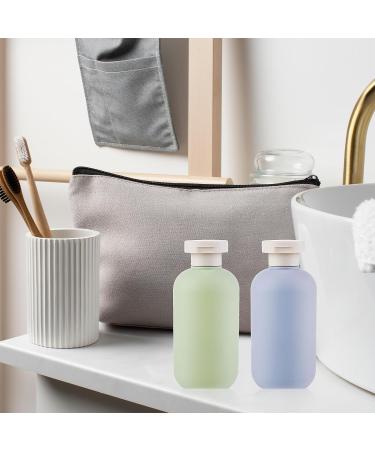 Gjinxi 2 Pack Silicone Travel Bottles - 200ml Leakproof Refillable Containers for Shampoo Facial Cleanser & Body Wash - Essential Travel Size for Hand Luggage - Buy Online on SooperMarket.com