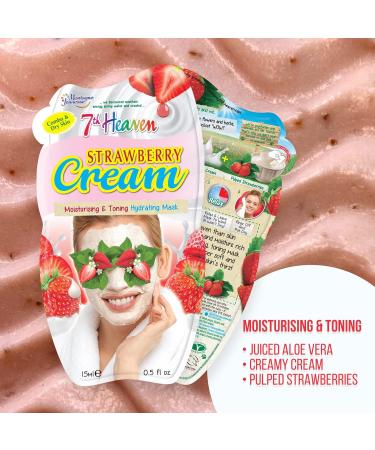 7th Heaven Moisturising Face Masks Set - Peel Off, Pink Rose, Strawberry Cream - Ideal for Pamper Parties - Buy Online on SooperMarket.com