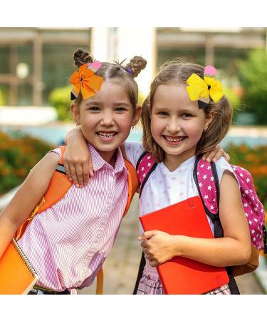 Whaline 8Pcs Back to School Bow Hair Clips - Colorful Pencil Hair Bows for Girls - Cheerleader Hair Accessories - Buy Online on SooperMarket.com
