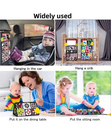 Zenovate Baby Mirror Toys - Foldable Montessori Sensory Toys for Newborns 0-12 Months | Crackling Book & Contrast Designs - Buy Online on SooperMarket.com