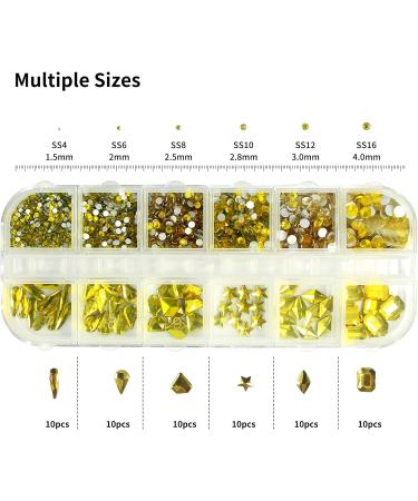 5060 PCS Gold Flatback Pearls and Rhinestones Kit for Nails and Crafts - Rhinestones and Pearls Embellishments for Makeup, Shoes, Clothes, and Accessories - Buy Online on SooperMarket.com