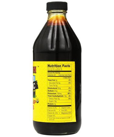 Organic Unsulfured Blackstrap Molasses 15 oz. - Pure & Natural Sweetener - Buy Online on SooperMarket.com