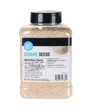 Amazon Brand - Happy Belly Sesame Seeds, 20 Ounce