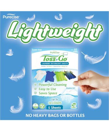 Eco-Friendly Toss & Go Laundry Detergent Sheets Lightweight Travel-Friendly Powerful Cleaning for 60 Loads (Pack of 6 - Buy Online on SooperMarket.com