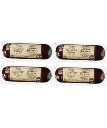 Hickory Farms Beef Summer Sausage 10 Ounce (Pack of 4)
