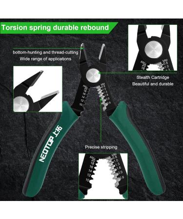 Jetisva Precision Wire Strippers Electrical Side Wire Cutters Heavy Duty Small Cable Cutters Flush Cutting Pliers Cable Snips with Anti-Slip Handle and Spring for 10-20 AWG Stranded Copper Craft - Buy Online on SooperMarket.com