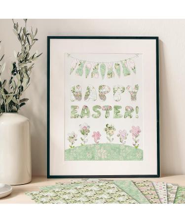 Whaline Vintage Easter Pattern Paper - 24 Sheets, Double-Sided Scrapbook Paper for Card Making & Photo Decor - 30x30cm - Buy Online on SooperMarket.com