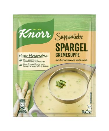 Knorr Suppenliebe Asparagus Cream Soup 1 x 3 plates (1 x 750 ml) Asparagus Cream 58 g (1 pack)
