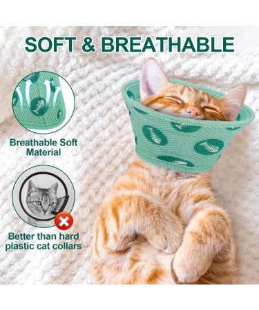 Heyu-Lotus Cat Cone Collar Soft Adjustable Recovery Collar | Green-M 21-28cm - Buy Online on SooperMarket.com