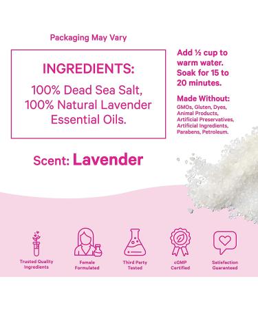 Pink Stork Postpartum Sitz Bath Soak - Dead Sea Salt for Perineal Care & Postpartum Recovery - Lavender Scented 1 lb - Buy Online on SooperMarket.com