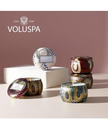 Voluspa Santal Vanille Mini Tin Candle - 4oz Vegan Coconut Wax 25 Hour Burn Time All Natural Wicks USA Made - Buy Online on SooperMarket.com
