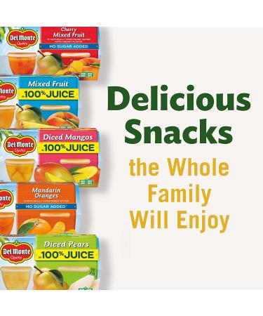 Del Monte Diced Mangoes Fruit Cups 4.4oz (Pack of 24) - Delicious and Convenient Snack Option - Buy Online on SooperMarket.com