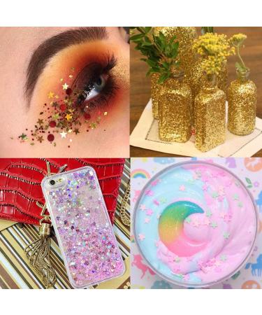 PHOGARY 48 Bottles Nail Art Decoration - Glitter Powder Sequins & Beads for DIY Nail Eye & Face Makeup - Buy Online on SooperMarket.com