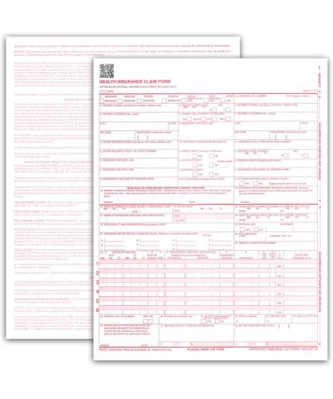 New CMS 1500 Claim Forms - HCFA (Version 02/12) 100 per Ream - Buy Online on SooperMarket.com