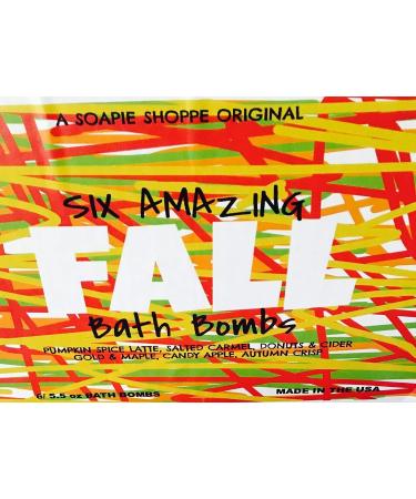 Autumn Bliss: 6-Piece Fall Bath Bomb Set by Soapie Shoppe | Hydrating & Moisturizing | Hand-Crafted with Natural Ingredients - Buy Online on SooperMarket.com