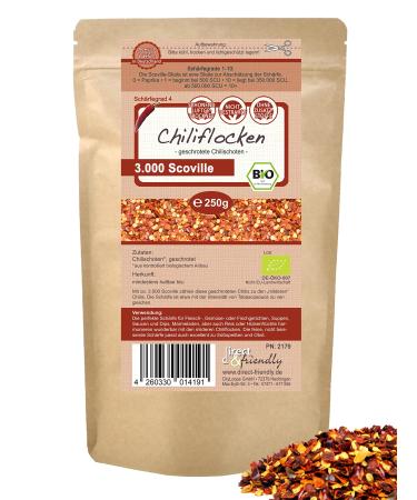 direct&friendly organic dried chili mildly ground chili flakes (250 g) 250 g (1 pack)