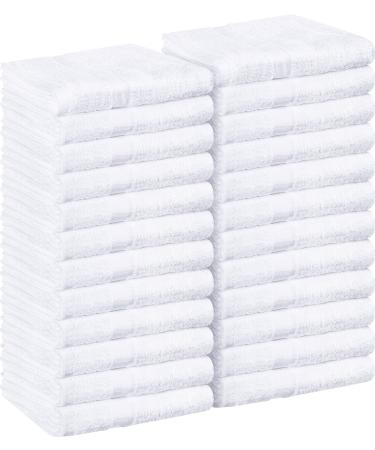 Utopia Towels White Salon Towels, Pack of 24 (Not Bleach Proof, 16 x 27 Inches) Highly Absorbent Towels for Hand, Gym, Beauty, Spa, and Home Hair Care 24 Pack White