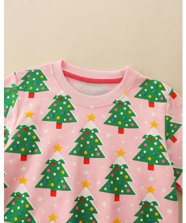 Girls Cotton Sweatshirt | Long Sleeve Casual Jumper for Toddler | Age 2-3 Years | Christmas Trees | Kids T-Shirt - Buy Online on SooperMarket.com