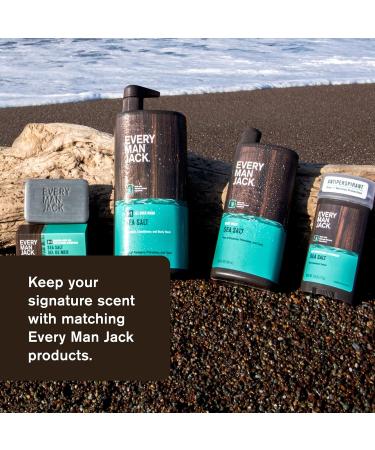 Every Man Jack Men's 2-in-1 All Over Bar - Sea Salt (Pack of 3) | Parabens-free, Pthalate-free, Dye-free | Cruelty Free & Eco-Friendly Packaging - Buy Online on SooperMarket.com