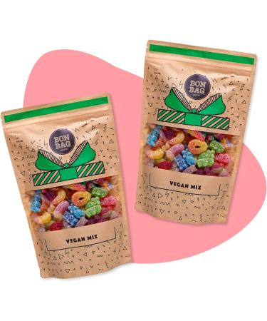 BON BAG - Vegan Fizzy and Fizz-Free Pick And Mix Sweets 1L Pouch Bags Of Sweets. Bulk Candy Assortment In Large Resealable Party Bag Great For Sharing Or As A Gift (800g) - Buy Online on SooperMarket.com