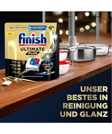 Finish Ultimate Plus Dishwasher Tabs - Intensive Cleaning & Shine - 126 Tabs (7x18) for Superior Fat Residual Power - Buy Online on SooperMarket.com