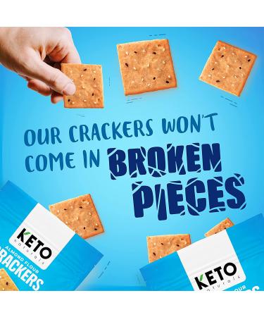 Keto Crackers (Sea Salt) - Low Carb, Zero Sugar, Gluten Free (3 Packs) | Almond Flour Snacks for Adults & Kids - Paleo Friendly - Buy Online on SooperMarket.com
