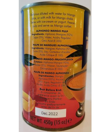 Natco Alphonso Mango Pulp (Sweet) 450g - Pure and Delicious Mango Goodness - Buy Online on SooperMarket.com