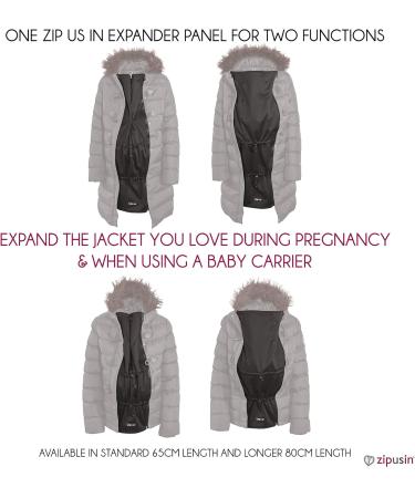 Zip Us In Maternity Jacket Extender Panel - 80cm Coat Expander for Pregnancy & Babywearing - Buy Online on SooperMarket.com