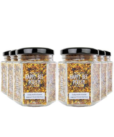 BeeHype - Bee Pollen Sustainably Sourced Bee Pollen Rich in Vitamins Protein Antioxidants Healthy Fats and Over 300 Essential Nutrients 6 x 120g