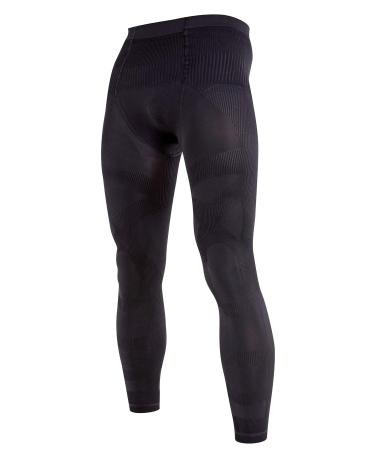 HOYISOX Plus Sizes 20-30 mmHg Compression Tights for Men, Seamless Legs 5X-Large Black