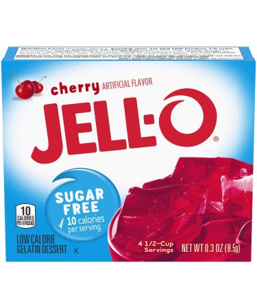JELL-O JELLO Sugar Free Cherry Low Calorie Gelatin Dessert 1 x 8.5 g