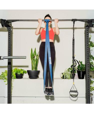 Pull Up Resistance Bands Set - Assist Exercise Bands for Stretching Mobility & Resistance Training - Long Workout Bands in Blue - Buy Online on SooperMarket.com