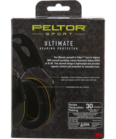 Peltor Sport Ultimate Hearing Protector Black/Gray Earmuff NRR 30 dB - Noise Reduction Rating 30 dB - Buy Online on SooperMarket.com