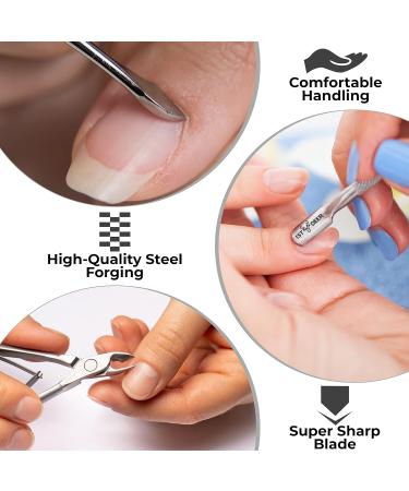 1st Deer Cuticle Cutter 3 pcs Cuticle Nipper Pusher and Fork Stainless Steel Nail Cuticle Scissors Clippers and Scraper Professional Manicure Pedicure Tool for Nail Art Spa 3 Pc Cuticle Set - Buy Online on SooperMarket.com
