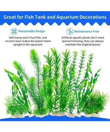 Artificial Aquarium Plants 20 Pack - Green Fish Tank Decorations by MyLifeUNIT - Buy Online on SooperMarket.com