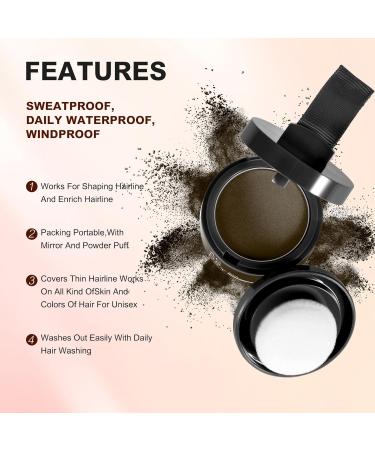 Root Cover Up Powder - Dark Brown for Hair Beard & Eyebrow Coverage | Men's & Women's Gray Hair Solutions - Buy Online on SooperMarket.com