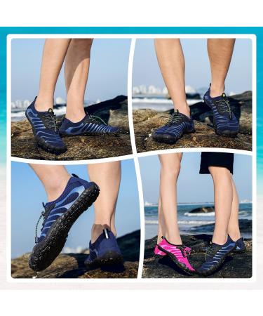 Unisex Fast-Drying Water Shoes for Men & Women - Beach Pool and Kayaking - Drainage Holes - Sizes 36-46 EU - Blue - Buy Online on SooperMarket.com