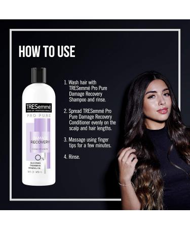 TRESemm Damage Recovery Conditioner for Damaged Hair, 16 oz - Pack of 4 | Silicone-Free & Clean Formula - Buy Online on SooperMarket.com