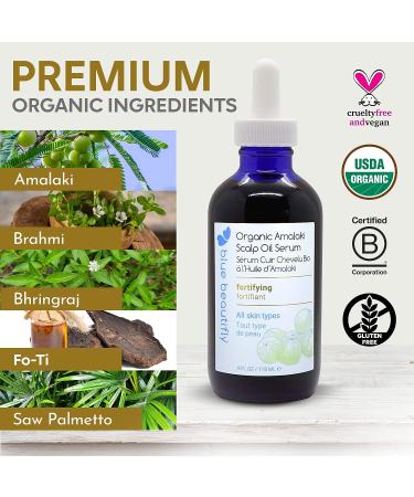 Blue Beautifly Organic Amalaki Scalp Oil Serum - Hair Growth & Nourishing Treatment 4 fl oz - Buy Online on SooperMarket.com