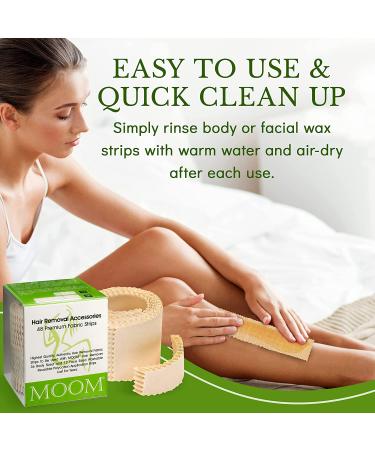 MOOM Polycotton Waxing Strips for Women - 48 Count (Pack of 1) - Buy Online on SooperMarket.com