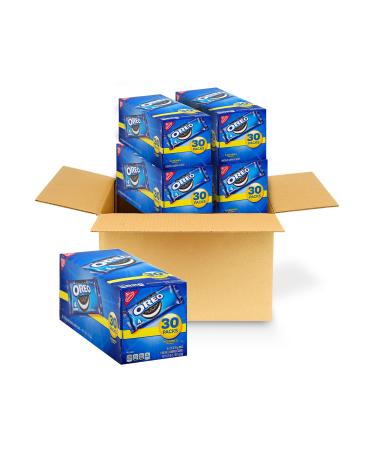 OREO Chocolate Sandwich Cookies, 1.59 oz Snack Packs, 30 Count (Pack of 4) Flavour 30 Count (Pack of 4)