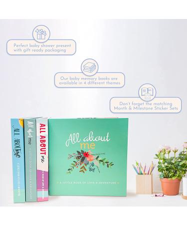 RubyRoo Baby Memory Book for Girls - 60 Page Hardcover Scrapbook for First 5 Years - Keepsake Photo Album and Milestone Journal - Perfect Baby Shower Gift - Buy Online on SooperMarket.com