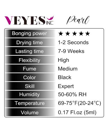 VEYES INC Lash Glue for Eyelash Extensions - S+ Pearl Fast Drying (1-2 Sec) Long Retention (7-9 Weeks) Professional Black Adhesive (5ml - Buy Online on SooperMarket.com