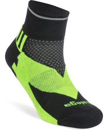 Enduro Reflective Arch Support Running Socks (1 Pair) Black/Neon Green - Men & Women - Large - Buy Online on SooperMarket.com