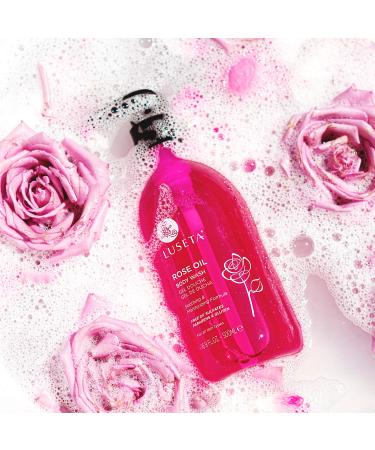 Luseta Rose Oil Body Wash for Women 16.9oz - Hydrating Shower Gel for Dry Skin - Sulfate & Paraben Free - Nourishing Essential Body Care for Itch, Ringworm, Yeast Infections, Skin Irritations - Buy Online on SooperMarket.com