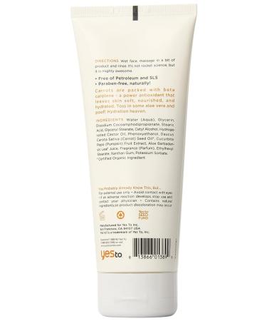 Yes To Carrots Daily Cream Facial Cleanser - 6 oz | Gentle Face Wash - Buy Online on SooperMarket.com