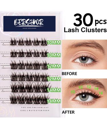 Bluesmurfs Self Adhesive Individual Lashes | Reusable No Glue Fake Eyelashes Clusters - Easy to Use Natural Eye Lashes I01 - Buy Online on SooperMarket.com