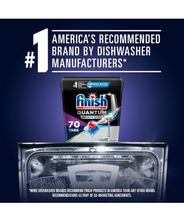 Finish Quantum Infinity Shine Dishwasher Detergent Tablets - 70 Count - Ultimate Clean & Shine - Powerball - Pack of 3 - International Shipping Available - Buy Online on SooperMarket.com